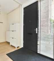 Glass doors integrated with wooden doors